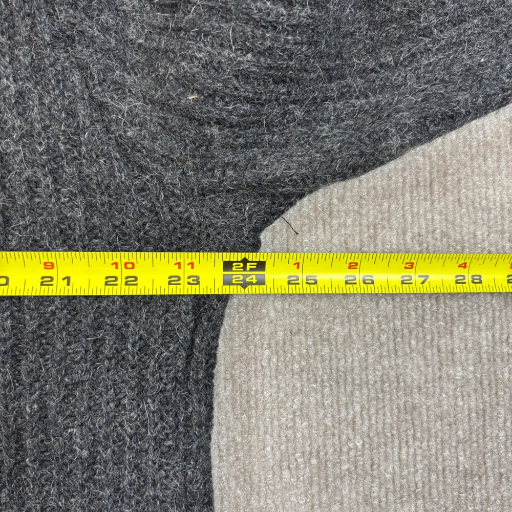 VTG 80s L.L. Bean Gray Wool Alpaca Full Zip Sweater Men's Size LT - Picture 6 of 7